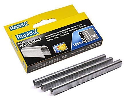 Rapid 12mm R36 Cable Staples Handy Pack 1000 Box