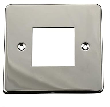 ElekTek Polished Chrome Plated Double Light Switch Metal Cover Plate Conversion - No Wiring or Switch Removal Necessary