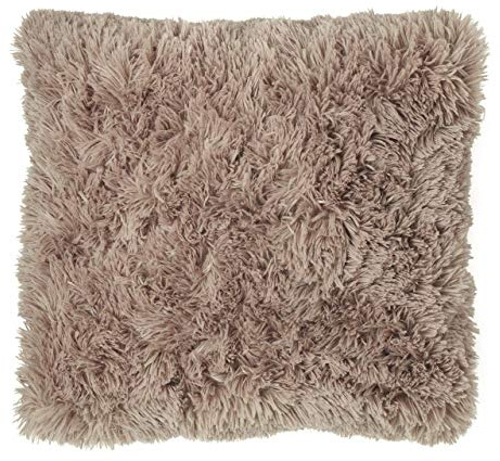 Catherine Lansfield Cuddly Deep Pile Faux Fur 45x45cm Cushion Cover Natural