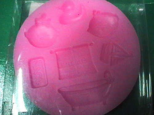 Stampi in Silicone Assortito per: FIMO, Pasta Di Zucchero, Cioccolatta, Torta, Dolce e Decorazione in Genere (Serie Bagno (B))