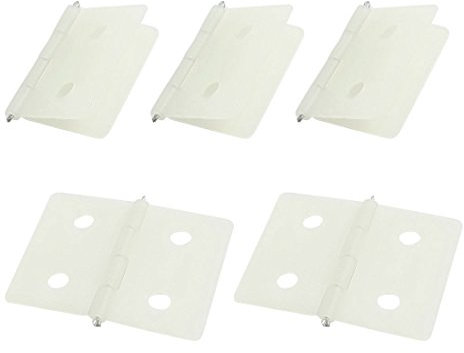 sourcingmap 5Pcs RC Airplane Spare Parts Beige Nylon Pinned Hinges 27 x 36mm