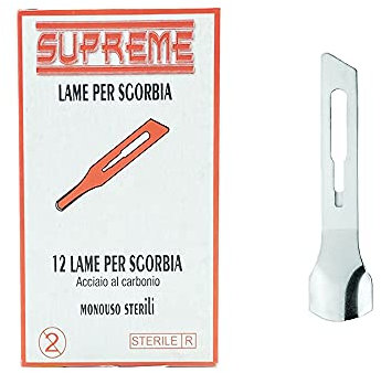 Lame per sgorbia supreme monouso sterili 12 pezzi numero 10