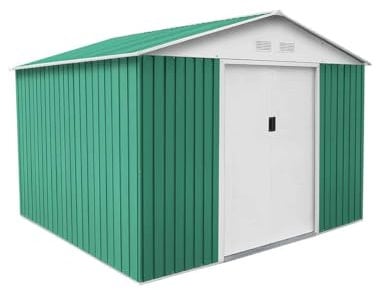 Caseta Metálica Gardiun Bristol 7,74 m² Exterior 241x321x205 cm Acero Galvanizado Verde