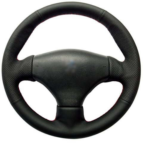 MEWANT Lenkradbezug für Peugeot 206/206 CC / 206 SW Hand Nähen Lenkradschoner