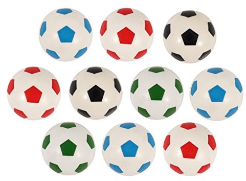 HENBRANDT Football - Assorted Colours Bouncy Jet Balls 32mm (Pack of 10)