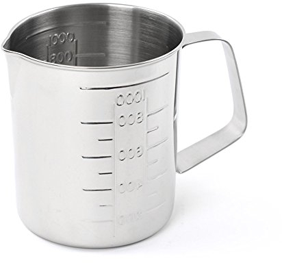 Teqler Measuring Jug, Stainless Steel, 1 L , ⌀ 10.5 cm x 13 cm Height