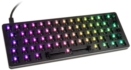 Glorious Gaming GMMK Compact 60%, Barebones (Frame Only) - Mechanical Gaming Keyboard, Per Key RGB, Hotswap & Customisable, International/ISO Layout - Black