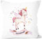 SpecialMe® Kissen-Bezug Einhorn mit Namen Kissen-Hülle Namenskissen Baumwolle personalisierte Geschenke Dekokissen weiß Unisize
