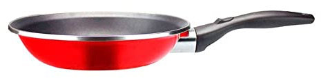 VITREX 71SAMARSE26 71SAMARSE26-Sartén Gourmet de Acero esmaltado Antiadherente 2 Capas inducción Modelo Marseille ROJA de 26 cm, Multicolor