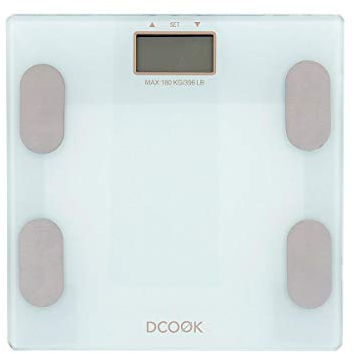 DCOOK Gallery Báscula Mide Grasa hasta 180kg - 30x30x2cm Otros Plasticos Pilas Incluidas Peso Máximo 180kg