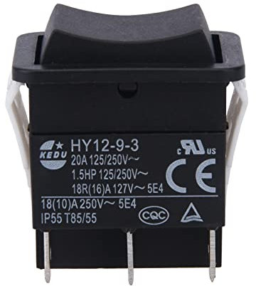 OSISTER7 HY12-9-3 Interrupteur à bascule électrique industriel 6 broches 125 V/250 V Bouton poussoir