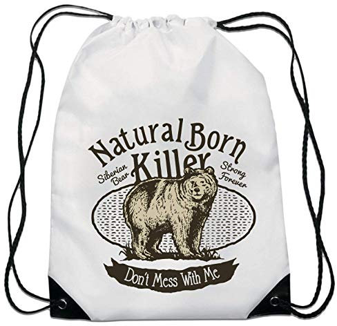 Siberian Bear Dont Mess with Me Natural Killer Kordelzugtasche