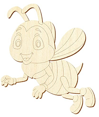 Holz Biene V2 - Deko Basteln 5-50cm, Pack mit:1 Stück, Höhe:17cm hoch