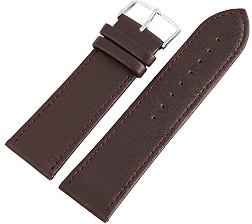 Excellanc Leder Uhrenarmband Ersatz glatt Dornschließe Breite 10-26 mm 8000051