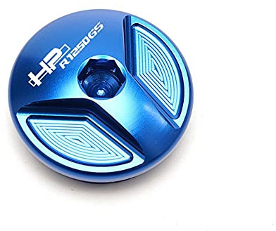 Motorradmotoröl-Füller-Mütze-Stecker, Motorrad-Zubehör für BMW R1250GS HP R 1250 GS-Abenteuer HP R 1250GS ADV R1250 HP CNC-Aluminium-Tank-Kappe Abdeckung Bolzen (Color : Blue)