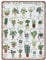 A-z of Houseplants, Plant Poster, House Plants Print, Alphabet Print, Types of House Plant, Retro Funny Metal Sign Vintage Poster Wall Art for Kitchen Garden Bathroom Farm Home Decor, 30x40 cm