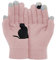 Winterhandschuhe für Hunde und Hunde, warm, bedruckt, Herbst und Knochen, Handschuhe für Damen, rose, One size