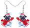 Niedliche Ohrringe Weihnachten Mops Hund Baumelnder Schmuck für Mädchen und Damen Geschenk Charm (Mops B)