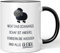 JUNIWORDS Tasse, Nicht das Schwarze Schaf ist Anders, sondern die Weißen sind alle gleich, Wähle Farbe, Schwarz