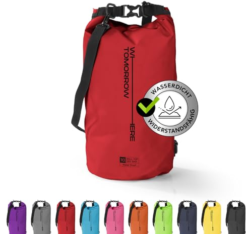 #DoYourOutdoor Where Tomorrow Dry Bag Tasche 20L rot | Wasserdichter Rucksack | Wasserfester Beutel & Packsack | Drybag ideal für Boot, Kajak, Angeln und Camping