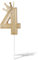 TOYMIS 7,6 cm Kerzen Geburtstag Nummer, Zahlen Geburtstagskerzen Number Candle 3D Kuchen Kerzen Zahl für Geburtstagstorten Jubiläen Hochzeitsfeiern Besondere Anlässe (Gold, 4)