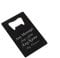 Personalised Engraved Black Stainless Steel Card Bottle Opener, Any Message Design, Pocket Wallet Portable Bottle Opener, Fathers Day Gift, Gift for Him, Home Bar, Engraved in The UK