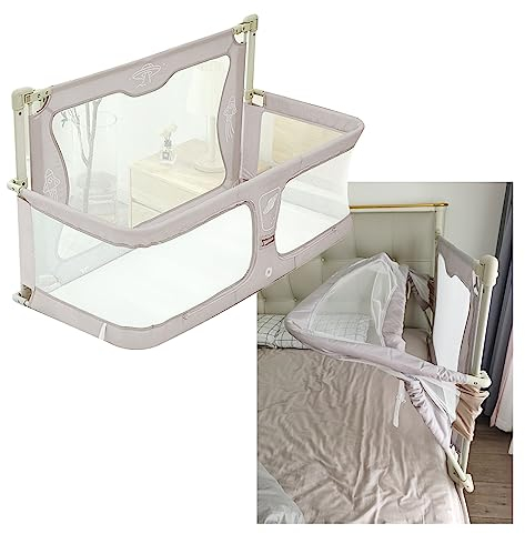 3 In 1 Beistellbett Baby,babybett,Babywiege,baby Bett,Beistellbett Baby Boxspringbett,baby Laufstall, Der Auf Das Bett Gestellt Werden Kann,mit Mückennetz,Reisebett Für Babys Von 1 Bis 36 Monaten ( Co