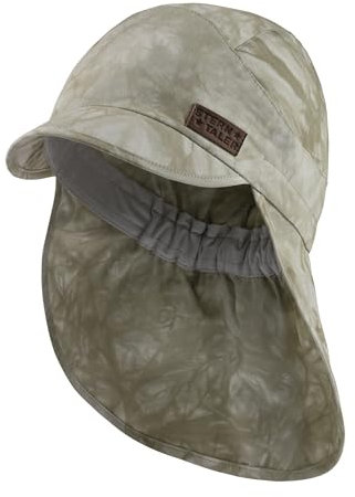 Sterntaler Schirmmütze mit Nackenschutz Batik Unisex - Baby Mütze in cooler Batik -Optik - Unisex Schirmmütze Baby mit Nackenschutz - blassgrün, 49