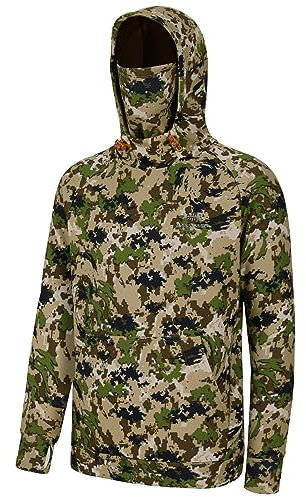 Bassdash Herren Fleece Hoodie Warmer Pullover Kapuzenpullover mit Schlauchschal Wasserdicht Jagd Angeln Sweatshirt FS18M