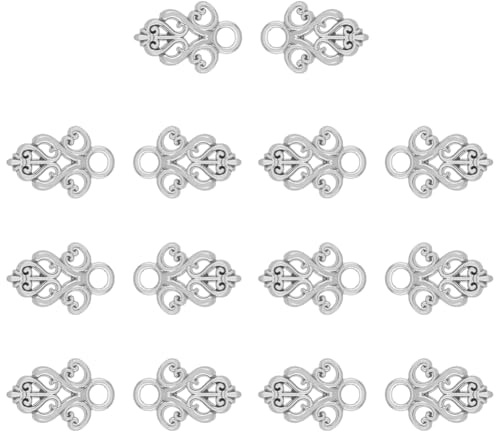 SUPERFINDINGS 14Pcs Metal Corset Eyelets Alloy Platinum Cloak Clasp Fasteners Cape Cloak Clasp Sew On Dirndl Eyelets Sew On Hooks and Eyes Cardigan Clip Snap Lock Clasps Findings for Dress Accessories