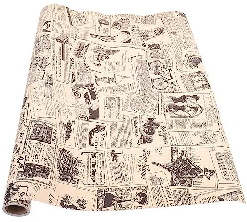 Gadpiparty Selbstklebende Vintage Zeitung Tapete Abziehbares Diy Wanddekor Für Küche Schlafzimmer Möbel Wasserabweisend Wiederverwendbar Rückstandslos Entfernbar Glatte Oberfläche Geeignet