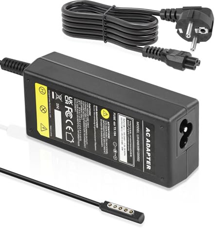 PASUKTER 12V 3.58A 48W Adaptateur d’Alimentation, Chargeur pour Microsoft Surface Pro 2 Surface Pro 1 Surface RT