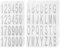 sourcing map 10 Sheets Mailbox Numbers and Letters Reflective Vinyl Waterproof Number Letter Stickers for Indoor/Outdoor Sticker Decals, Silver in White