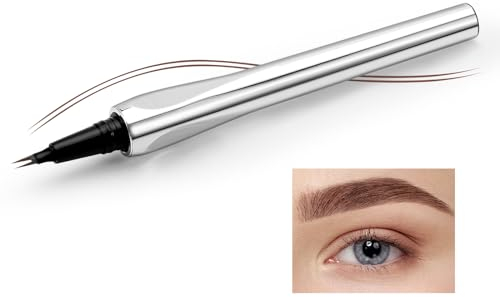 Boobeen 3 in 1 Eye Makeup Pencil, Waterproof Micro Fork 2 Tips Eyebrow Pencil Lower Lash Eyeliner for a Natural and Vivid Eye Look