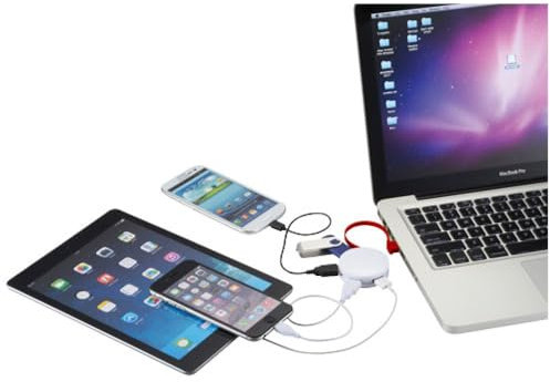 AZENCIA – Mini Hub USB 2.0 Redondo 4 Puertos/Compatible con Mac/WinoS/Android maximiza tu conectividad con total facilidad