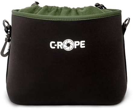 C-Rope Kamerabeutel aus Neopren, Neopren-Beutel mit Fleece-Fütterung, wasserabweisend, Kamerazubehör - Größe L