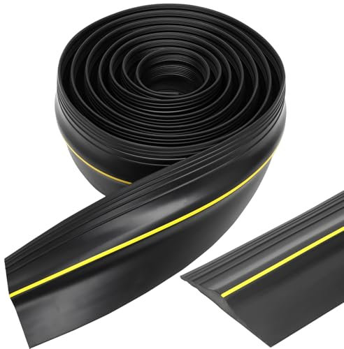 RANJIMA Garagentor Dichtung 3 Meter 13mm, Universeller Garagentor Schwellendichtung, Gummi DIY Dichtungsersatz Garagentordichtung Wetterfest, Schwellerdichtung für Garagen, Hallen, Lagern, Werkstätten