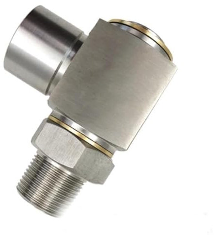 KOSBO 1'' DN25 Hydraulisches Drehgelenk, rechtwinkliges Edelstahl-Universalgelenk, 360-Grad-Hochdruck-Drehgelenk, drehbar(Internal External)