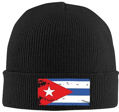 Strickmütze Lustige Kuba Flagge Kubaner Cubano Beanie Mütze Atmungsaktive Beanie Hat Bequeme Beanie Hut Für Running Camping Travel