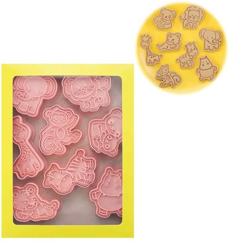 8 stampini per biscotti per bambini, animali della foresta, formine per biscotti per bambini, stampi per biscotti 3D, biscotti