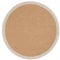 carpetfine Sisalteppich Naturfarbe Ø 120 cm handgewebt mit Bordüre aus Baumwolle in Creme | Moderner Rutschfester Flachgewebe Teppich Uni aus Naturfasern für Wohnzimmer, Schlafzimmer