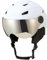 Folpus Skihelm mit integriertem Visier für Damen und Herren, Skihelm, Leichter, bequemer Snowboardhelm, Schneehelm, Weiß, M