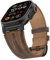 Bouixel Top Grain Genuine Leather Strap Compatible with Apple Watch Ultra Straps 49mm 46mm 45mm 44mm 42mm, Rugged Metal Connector Band for Women Men iWatch Ultra 2/1 Series 10 9 8 7 6 5 4 3 SE