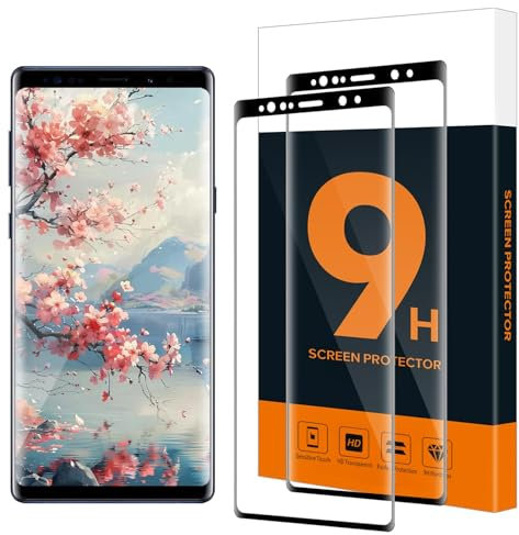 Cable Leader 2 Stück für Panzerglas für Samsung Galaxy Note 9 Schutzfolie, 3D Full Screen Galaxy Note 9 Displayschutzfolie, Ultra-klar Anti-Fingerprint Anti-Staub Schutzglas für Samsung Note 9 Folie