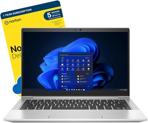 MESH Computers HP EliteBook 630 13.3-inch Laptop (Intel Core i5-1235U (12th Gen), 16 GB RAM, 256 GB SSD, Wi-Fi 6E, Windows 11 Pro) includes Free Norton 360 Deluxe Antivirus Software