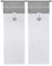 emmevi Tende Finestre Porta Interno Tessuto Semitrasparente Shabby Chic Farfalla Coppia 60x150 Cm Grigio