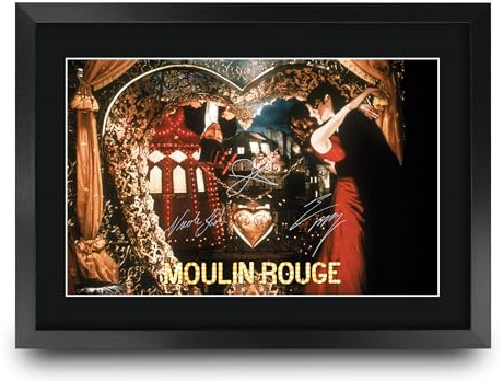 HWC Trading Moulin Rouge Scene 1 Geschenke Geducktes Signiertes Autogramm Foto für Fans von Film Memorabilien - A3 Gerahmt