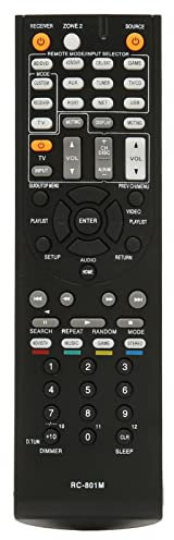 Fictory Control remoto receptor AV, amplia compatibilidad con modelos Onkyo, fácil instalación, material ABS duradero, teclas sensibles para un funcionamiento sin esfuerzo