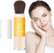 Minérale Poudre Matifiante Protection Solaire, Poudre Libre Matifiante Spf35, Pinceau Doux, Translucide, Légère, Effet Flou, Contrôle Du Sébum, Toutes Peaux, 8g