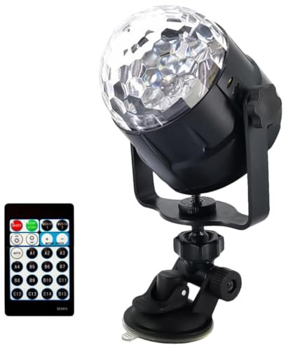Tofficu Luci LED Sferiche Colorate USB con Ventosa Decorazione per Colori e Controllo Remoto per Discoteca Matrimonio e Natale